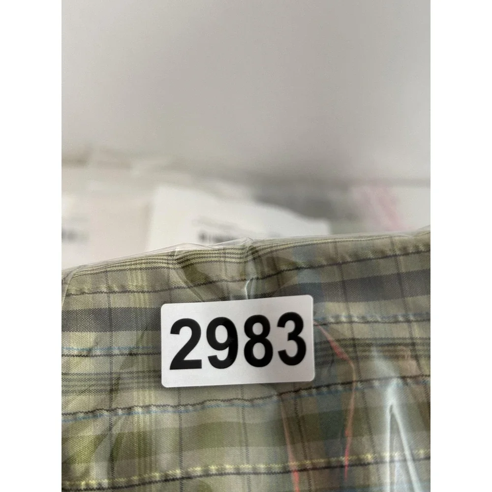 Patagonia Shirt Mens M Green Plaid Short Sleeve Button Up Lightweight Casual